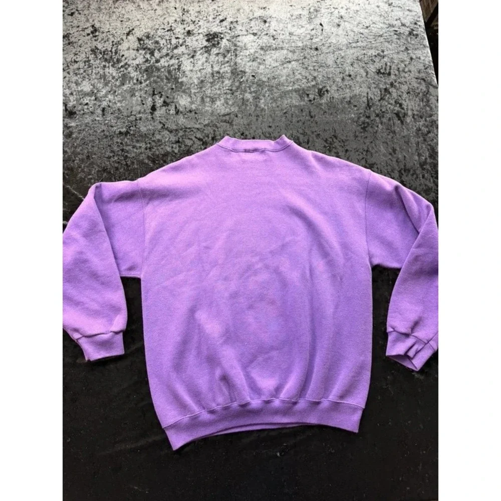 Vintage 90s Nike Sweatshirt Mens L Purple Oval Logo Made USA Crewneck